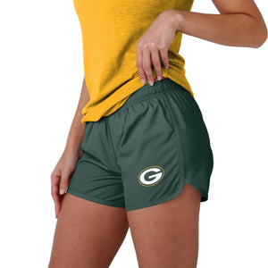 Green Bay Packers NFL Womens Solid Running Shorts