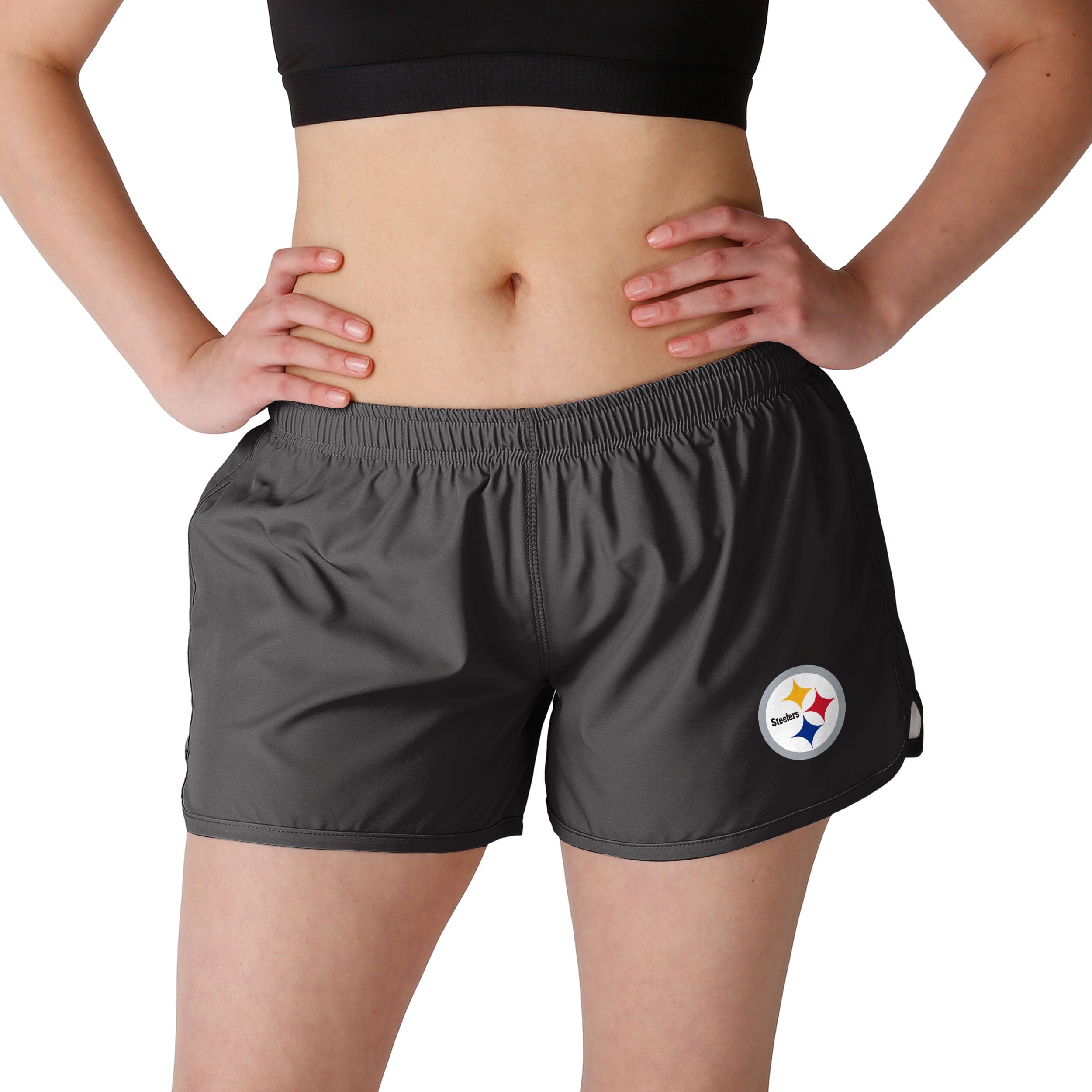 FOCO Pittsburgh Steelers NFL Womens Solid Wordmark Bikini Bottom