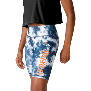 Denver Broncos NFL Womens Team Color Tie-Dye Bike Shorts