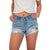 Kansas City Chiefs NFL Womens Team Logo Denim Shorts