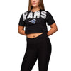 NFL Womens Distressed Wordmark Crop Top - Pick Team