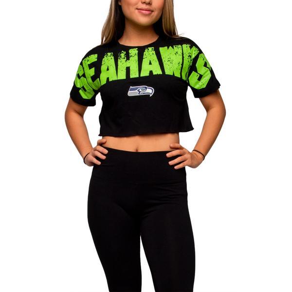 NFL Womens Distressed Wordmark Crop Top - Pick Team
