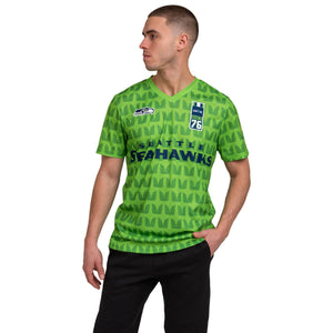 Seattle Seahawks NFL Mens Short Sleeve Soccer Style Jersey