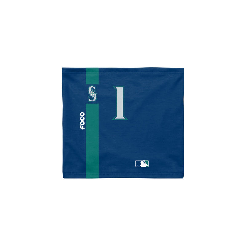 Seattle Mariners MLB Kyle Lewis On-Field Navy & Teal UV Gaiter Scarf