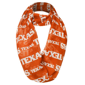 Texas Longhorns NCAA Team Logo Infinity Scarf