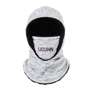 UConn Huskies NCAA Heather Grey Big Logo Hooded Gaiter
