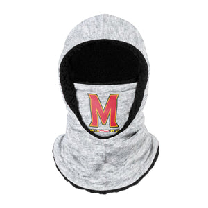 Maryland Terrapins NCAA Heather Grey Big Logo Hooded Gaiter