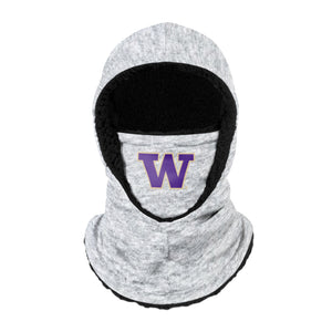 Washington Huskies NCAA Heather Grey Big Logo Hooded Gaiter