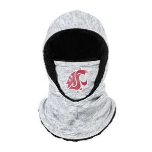 Washington State Cougars NCAA Heather Grey Big Logo Hooded Gaiter
