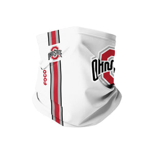 Ohio State Buckeyes NCAA On-Field Sideline Logo White Gaiter Scarf
