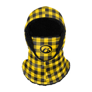 Iowa Hawkeyes NCAA Plaid Hooded Gaiter