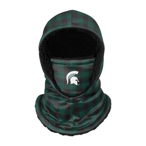Michigan State Spartans NCAA Plaid Hooded Gaiter