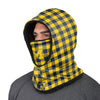 Michigan Wolverines NCAA Plaid Hooded Gaiter