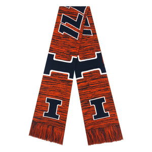 Illinois Fighting Illini NCAA Wordmark Big Logo Colorblend Scarf