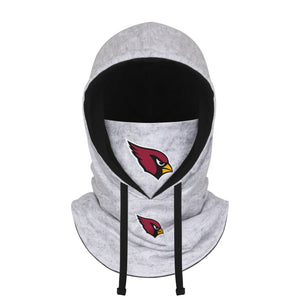 Arizona Cardinals NFL Heather Gray Drawstring Hooded Gaiter Scarf