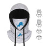 Detroit Lions NFL Heather Gray Drawstring Hooded Gaiter Scarf