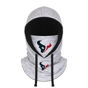 Houston Texans NFL Heather Gray Drawstring Hooded Gaiter Scarf