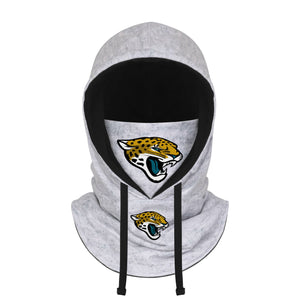 Jacksonville Jaguars NFL Heather Gray Drawstring Hooded Gaiter Scarf