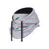 Miami Dolphins NFL Heather Gray Drawstring Hooded Gaiter Scarf