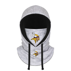 Minnesota Vikings NFL Heather Gray Drawstring Hooded Gaiter Scarf