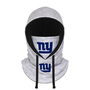 New York Giants NFL Heather Gray Drawstring Hooded Gaiter Scarf