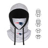 New England Patriots NFL Heather Gray Drawstring Hooded Gaiter Scarf