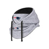 New England Patriots NFL Heather Gray Drawstring Hooded Gaiter Scarf