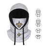 New Orleans Saints NFL Heather Gray Drawstring Hooded Gaiter Scarf