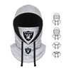 Las Vegas Raiders NFL Heather Gray Drawstring Hooded Gaiter Scarf