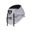 Las Vegas Raiders NFL Heather Gray Drawstring Hooded Gaiter Scarf