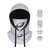 Philadelphia Eagles NFL Heather Gray Drawstring Hooded Gaiter Scarf