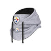 Pittsburgh Steelers NFL Heather Gray Drawstring Hooded Gaiter Scarf