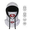 San Francisco 49ers NFL Heather Gray Drawstring Hooded Gaiter Scarf