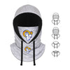 Los Angeles Rams NFL Heather Gray Drawstring Hooded Gaiter Scarf