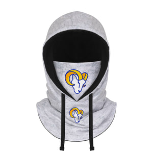 Los Angeles Rams NFL Heather Gray Drawstring Hooded Gaiter Scarf