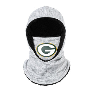 Green Bay Packers NFL Heather Grey Big Logo Hooded Gaiter