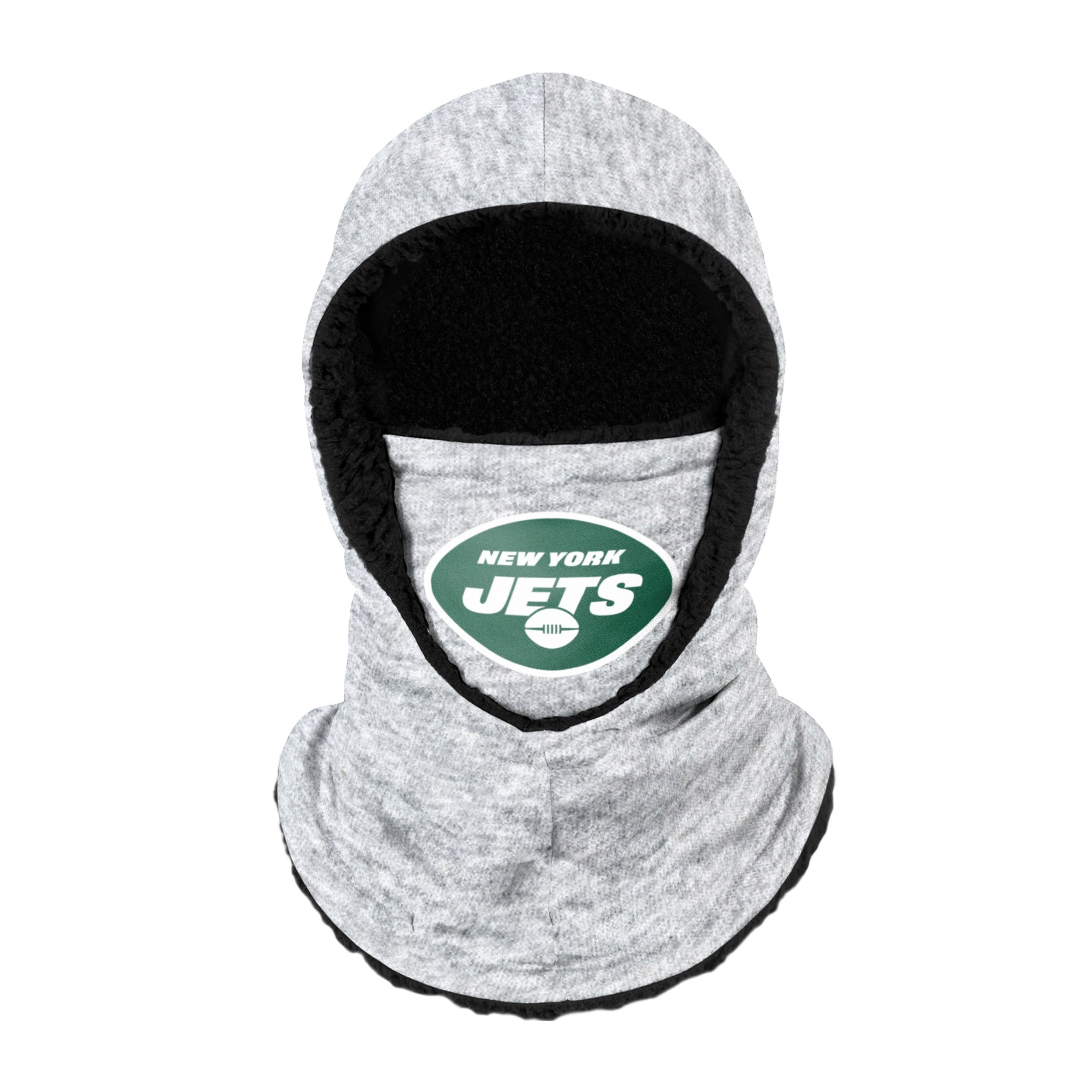 New York Jets Heather Grey Big Logo Hooded Gaiter, Unisex Size: Youth