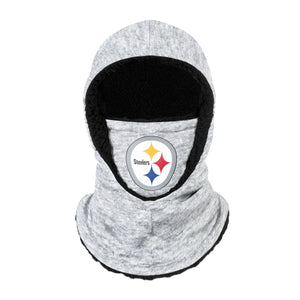 Pittsburgh Steelers NFL Heather Grey Big Logo Hooded Gaiter