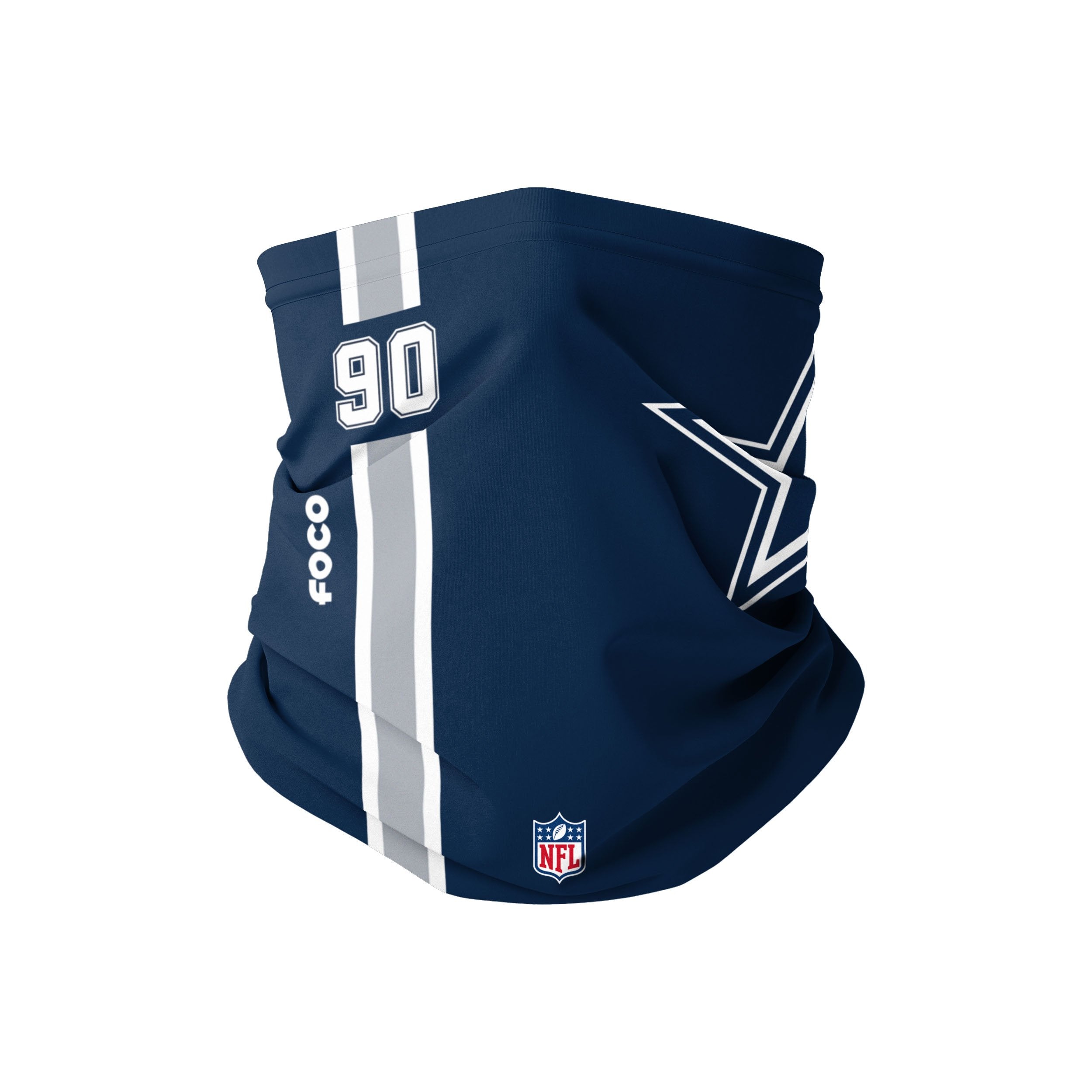 Dallas Cowboys NFL Demarcus Lawrence On-Field Sideline Logo Gaiter Sca