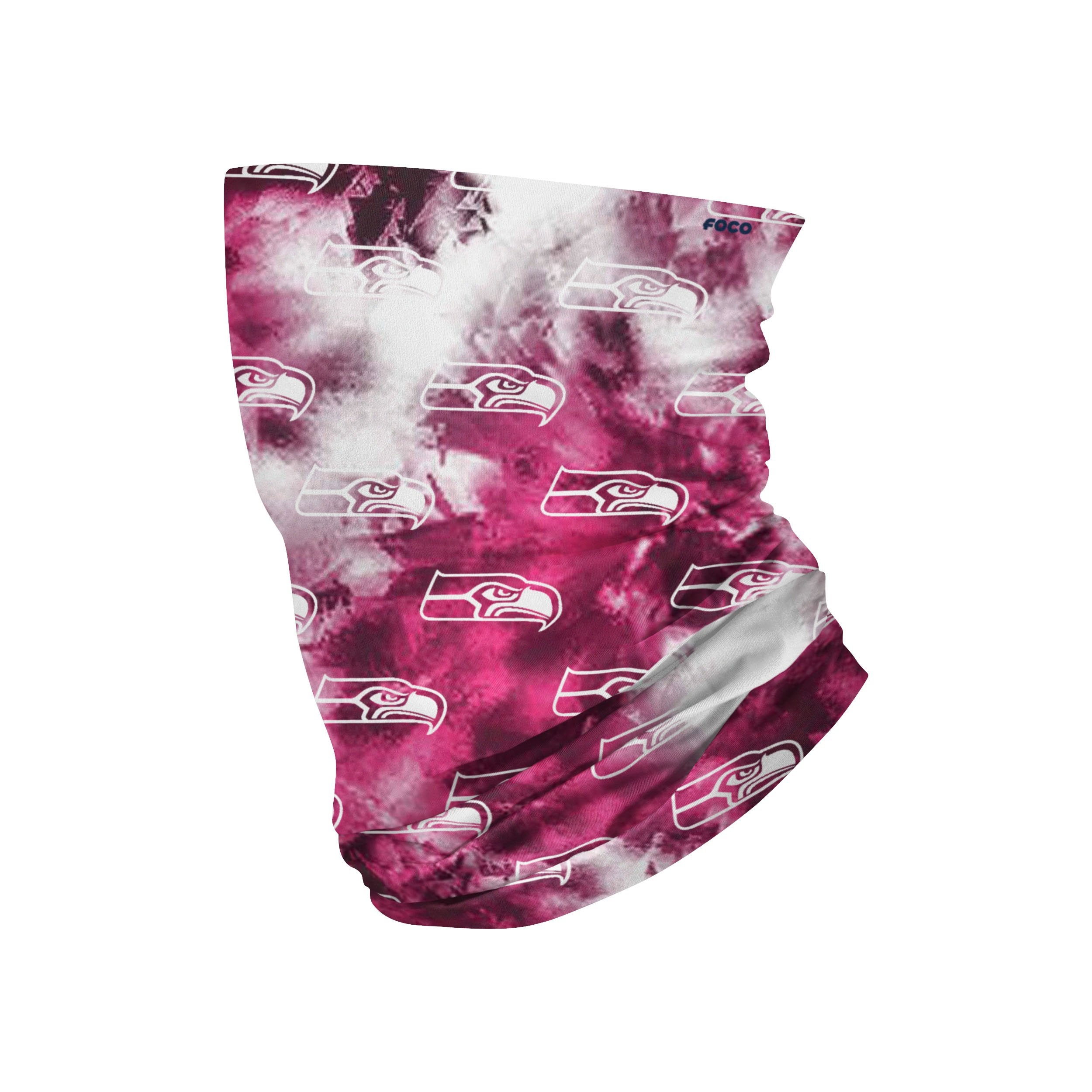 Seattle Seahawks NFL Pink Tie-Dye Gaiter Scarf