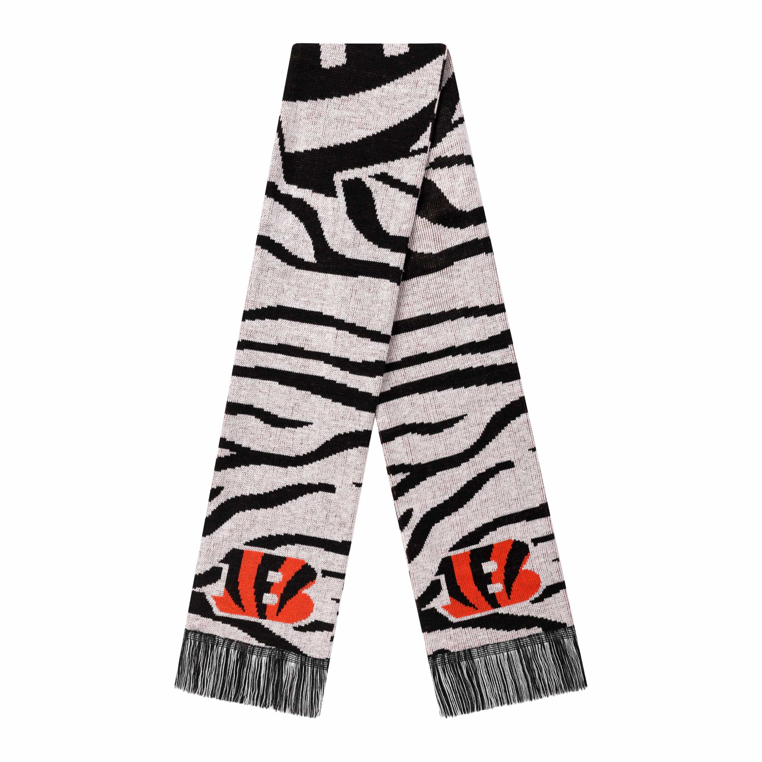 FOCO Cincinnati Bengals NFL White Stripe Knit Scarf