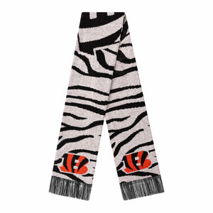 Cincinnati Bengals NFL White Stripe Knit Scarf