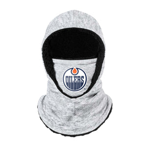 Edmonton Oilers NHL Heather Grey Big Logo Hooded Gaiter