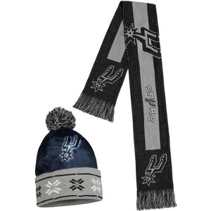 San Antonio Spurs NBA Big Logo Light Up Beanie And Scarf Set
