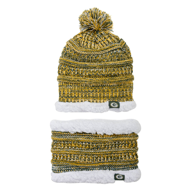 Packers Long Stocking Hat-scarf Combo Green Bay Long Stocking 