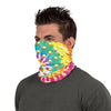 Tie-Dye Silly Face Brushed Polyester Gaiter Scarf