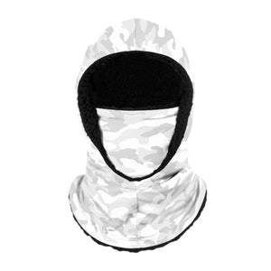 White Camo Hooded Gaiter Scarf