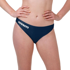 Dallas Cowboys NFL Womens Solid Wordmark Bikini Bottom