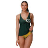 Green Bay Packers NFL Womens Summertime Mini Print Bikini Bottom