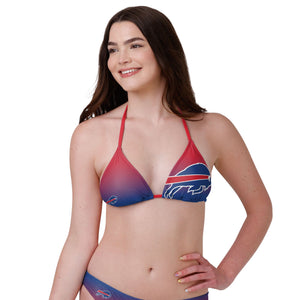 Buffalo Bills NFL Womens Gradient Big Logo Bikini Top